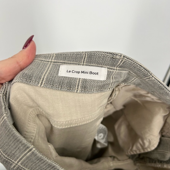 Frame Denim Le Crop Mini Bootcut Jeans in Pine Plaid - Picture 7 of 8